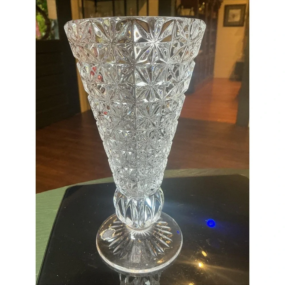 Vintage‎ Princess House 24% Heavy Lead Crystal Star Diamond Cut 8
